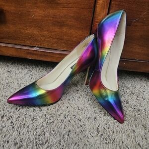 Nine West Rainbow Stilettos Pumps Heels 8.5